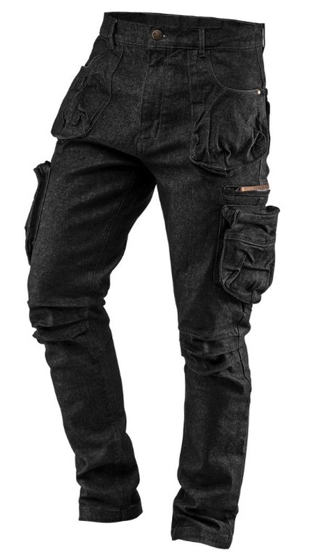 NEO TOOLS 81-233-L - SPODNIE ROBOCZE 5-KIESZENIOWE DENIM. CZARNE. ROZMIAR L