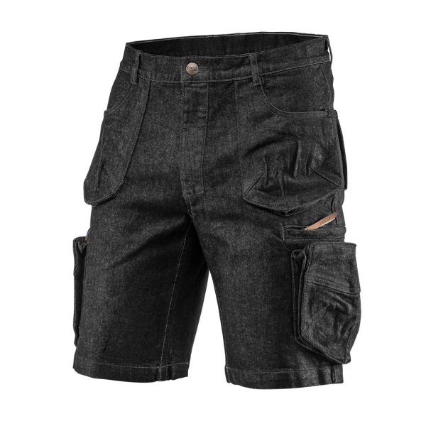 NEO TOOLS 81-273-XL - KRÓTKIE SPODENKI ROBOCZE DENIM. CZARNE. ROZMIAR XL