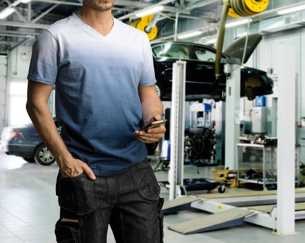 NEO TOOLS 81-273-XL - KRÓTKIE SPODENKI ROBOCZE DENIM. CZARNE. ROZMIAR XL