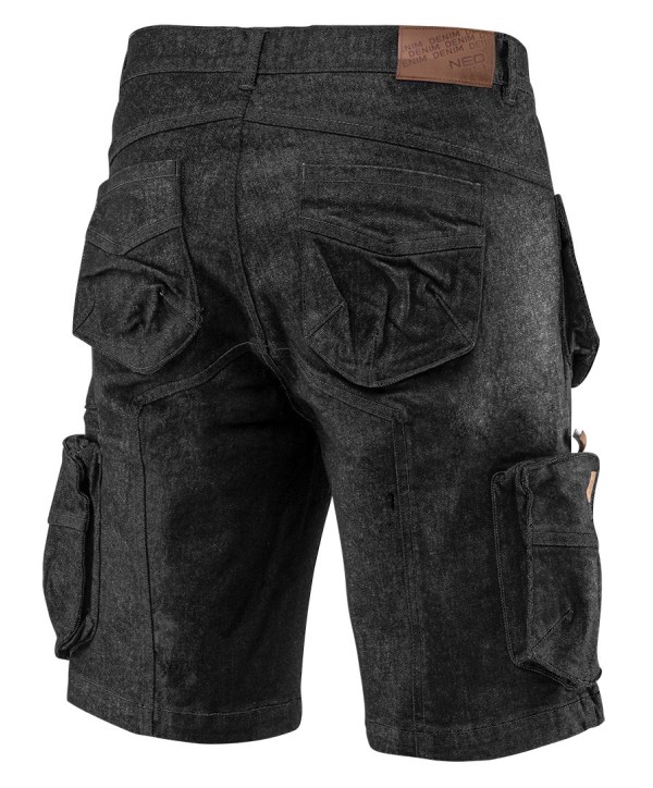 NEO TOOLS 81-273-XL - KRÓTKIE SPODENKI ROBOCZE DENIM. CZARNE. ROZMIAR XL
