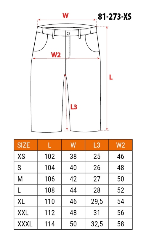 NEO TOOLS 81-273-XL - KRÓTKIE SPODENKI ROBOCZE DENIM. CZARNE. ROZMIAR XL