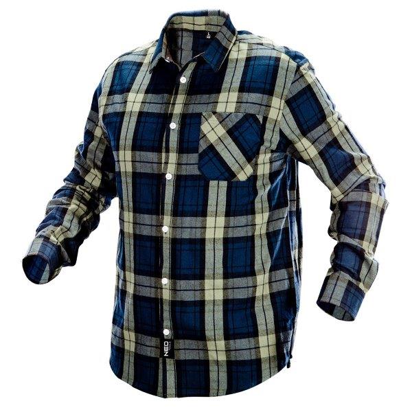 TOPEX 81-541-XL - KOSZULA FLANELOWA GRANATOWO-OLIWKOWO-CZARNA. ROZMIAR XL