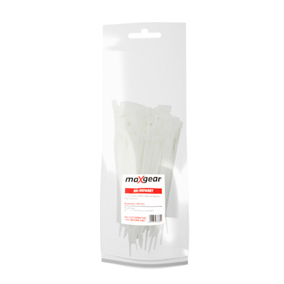 Maxgear 84-0016SET - OPASKA PLASTIKOWA 3X80 1 OPAK. = 100 SZT BIAŁA
