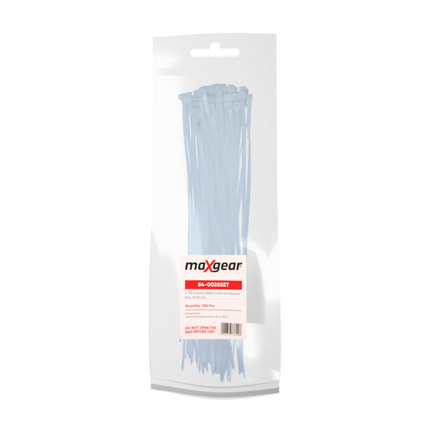 Maxgear 84-0028SET - OPASKA PLASTIKOWA 5X350 1 OPAK. = 100 SZT BIAŁA