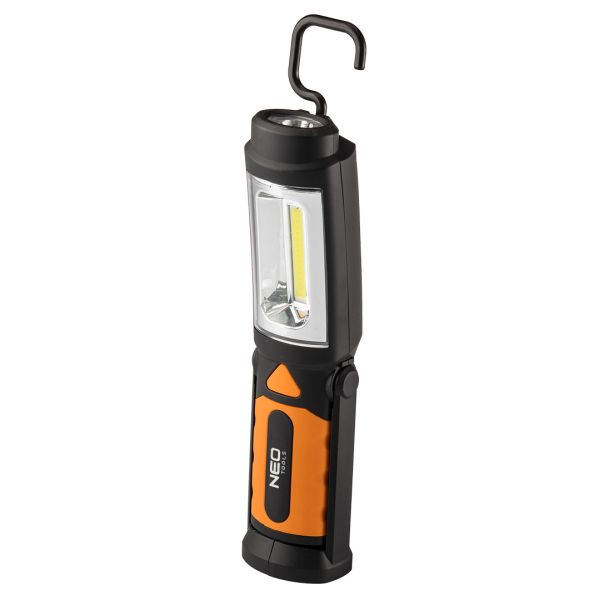 NEO TOOLS 99-042 - LAMPA WARSZTATOWA BATERYJNA 300 LM COB 2 W 1  BATERIE 3XAA