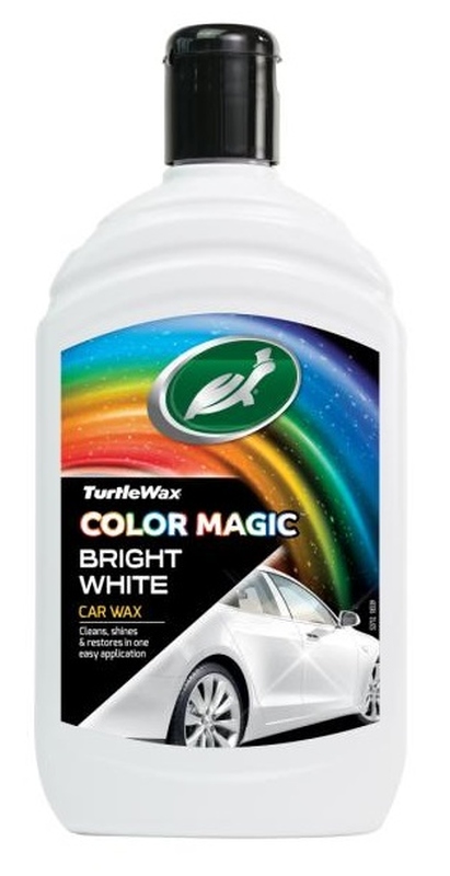 Turtle Wax 70-204 - WOSK KOLORYZUJĄCY BIAŁY 500ML COLOR MAGIC BRIGHT WHITE WAX  EMULSJA - TURTLE WAX
