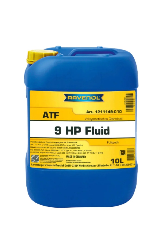Ravenol 1211149-010-01-999 - OLEJ RAVENOL ATF 9HP FLUID 10L - G 060 162 - G0551620