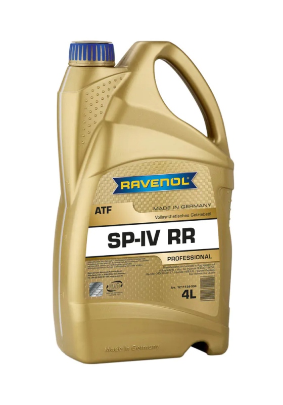 Ravenol 1211138-004-01-999 - OLEJ RAVENOL ATF SP-IV RR 4L - HYUNDAI EQUUS-GENESIS - KIA MOHAVE-QUORIS - CZERWONY