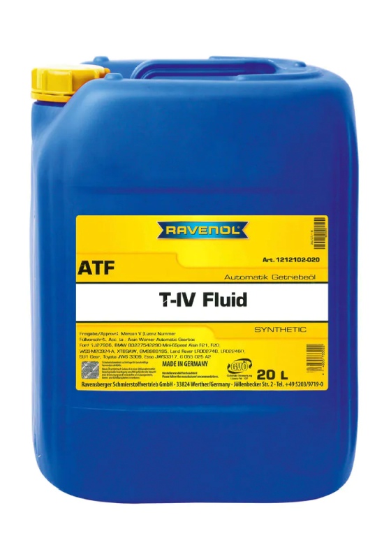 Ravenol 1212102-020-01-999 - OLEJ RAVENOL ATF T-IV 20L AISIN WARNER TOYOTA JWS 3309 - MAZDA - TOYOTA - FORD - GM