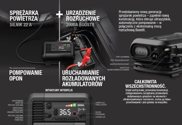 NOCO AX65 - Urządzenie rozruchowe BOOSTER