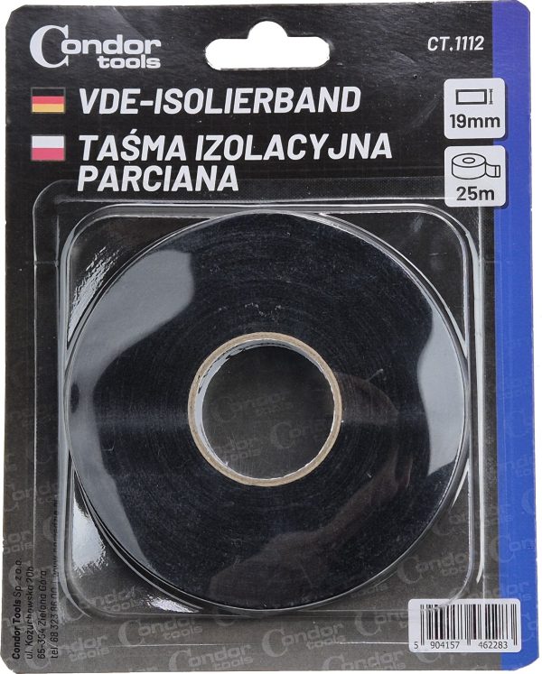 TAŚMA IZOLACYJNA MATERIAŁOWA DO WIĄZEK KABLOWYCH 19 MM / 25 MB
