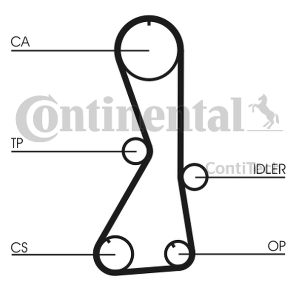 CONTINENTAL CT1016 - PASEK ROZRZĄDU MITSUBISHI 2.0