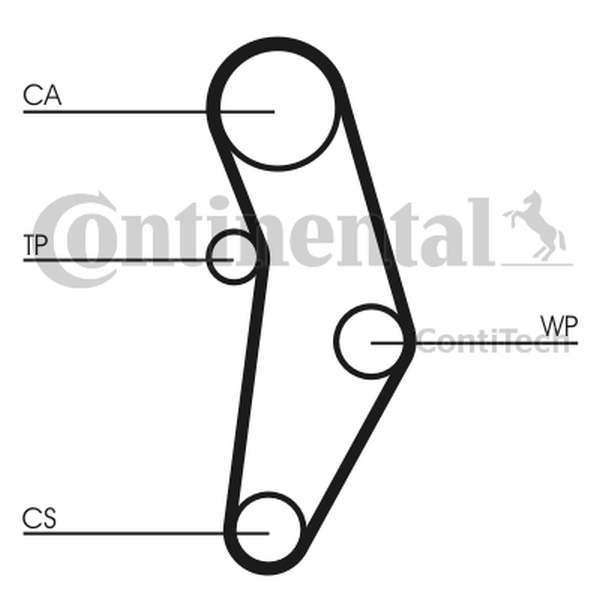 CONTINENTAL CT1049WP1 — Pompa wodna + zestaw paska rozrządu