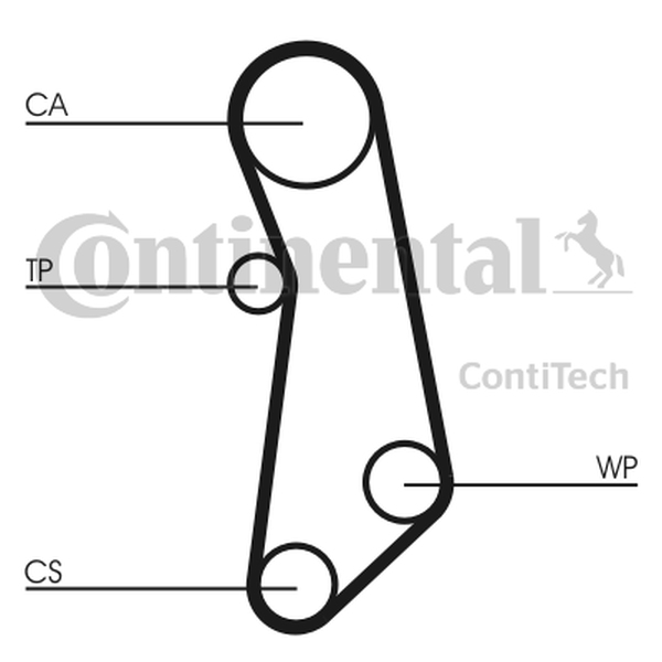 CONTINENTAL CT 1115 WP1 — Pompa wodna + zestaw paska rozrządu