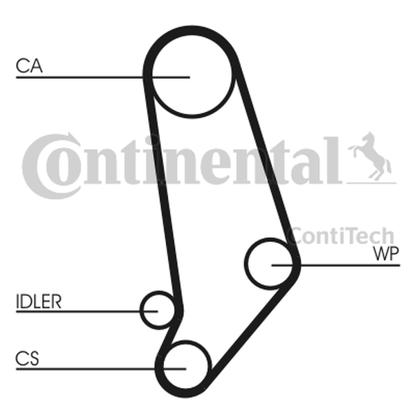 CONTINENTAL CT539WP1 — Pompa wodna + zestaw paska rozrządu