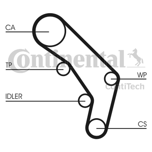 CONTINENTAL CT 755 - PASEK ROZRZĄDU VW 2.5TDI-B