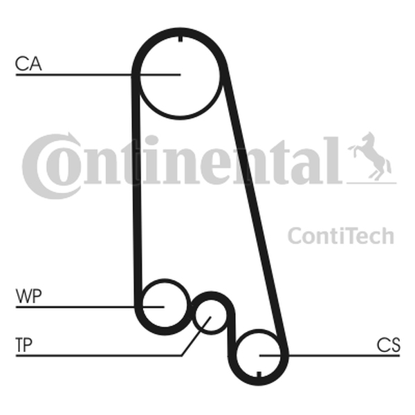 CONTINENTAL CT874 — Pasek rozrządu