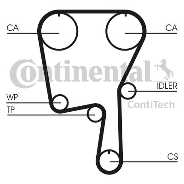 CONTINENTAL CT907 — Pasek rozrządu