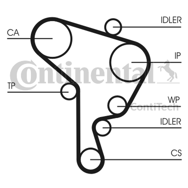 CONTINENTAL CT946 — Pasek rozrządu