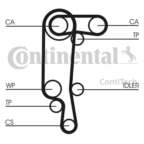 CONTINENTAL CT957WP3 — Pompa wodna + zestaw paska rozrządu