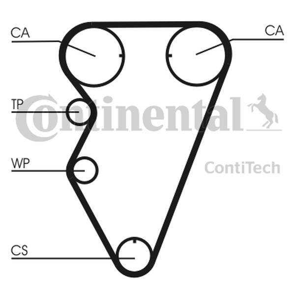 CONTINENTAL CT 974 WP1 — Pompa wodna + zestaw paska rozrządu