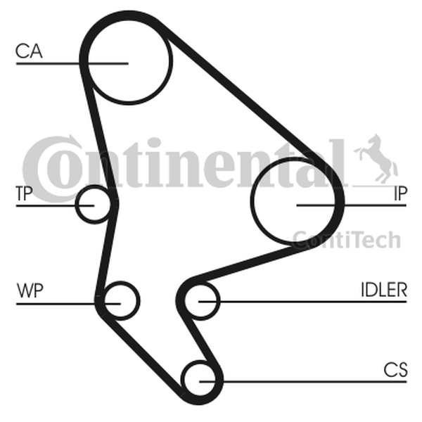 CONTINENTAL CT987WP2 — Pompa wodna + zestaw paska rozrządu