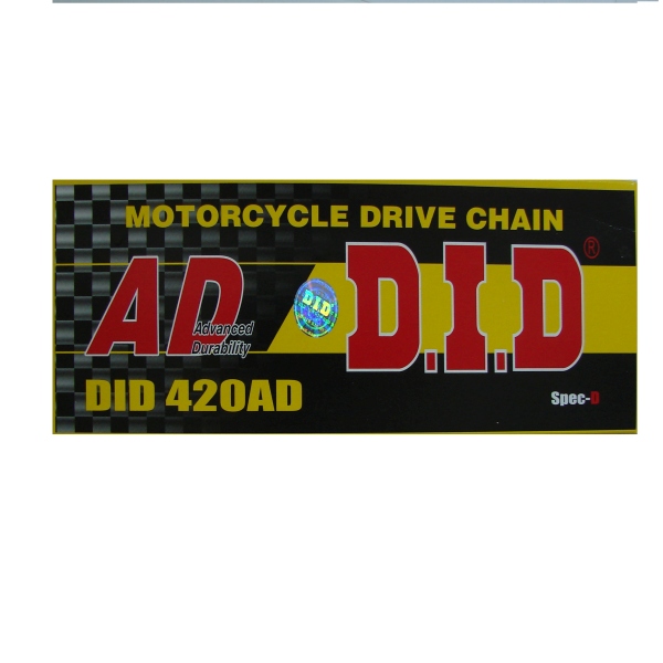 D.I.D 420AD-132 - ŁAŃCUCH NAPĘDOWY MOTO. DID 420 BEZ O-RING 1814DAN ROZKUTYOGNIWO