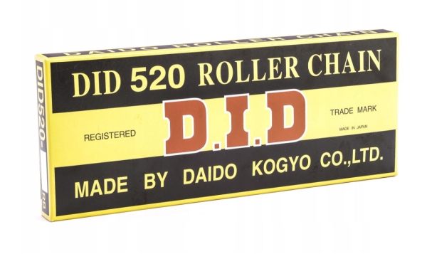 D.I.D 520NZ-104 - ŁAŃCUCH NAPĘDOWY MOTO. DID 520 BEZ O-RING 3579DAN ROZKUTYOGNIWO