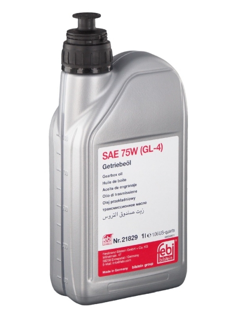 FEBI Bilstein 21829 - OLEJ 75W 1L GL4 MTF - 235.10 - WSS-M2C200-D2 - - TL 521 71 - ŻÓŁTY PRZEKŁADNIOWY FEBI