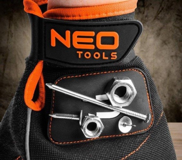 NEO TOOLS GD014 - RĘKAWICE ROBOCZE Z MAGNESEM. BEZ PALCÓW. ROZMIAR 10