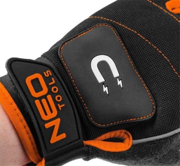 NEO TOOLS GD014 - RĘKAWICE ROBOCZE Z MAGNESEM. BEZ PALCÓW. ROZMIAR 10