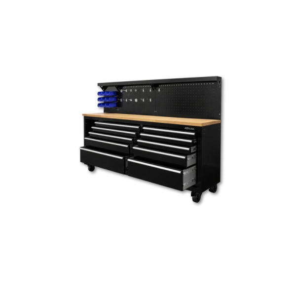 KB GLOBAL KBTC081 - STÓŁ WARSZTATOWY MOBILNY 2133 X 508 X 915 - 1452 MM OŚWIETLENIE. LISTWA 230V USB-C