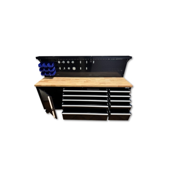 KB GLOBAL KBTC081 - STÓŁ WARSZTATOWY MOBILNY 2133 X 508 X 915 - 1452 MM OŚWIETLENIE. LISTWA 230V USB-C