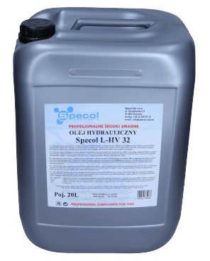 Specol 102575 - OLEJ SPECOL L-HV 32 20L - MINERALNY HYDRAULICZNY