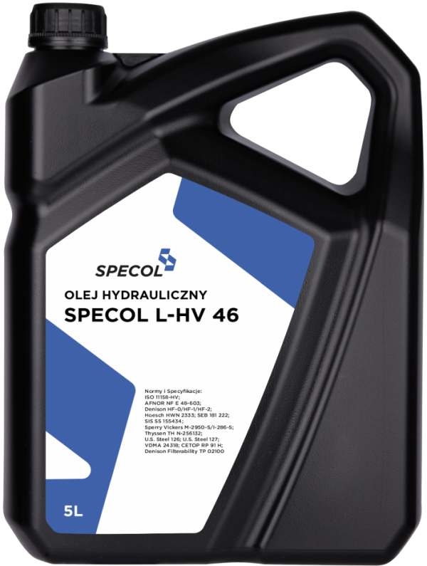 Specol 102592 - OLEJ SPECOL L-HV 46 5L - MINERALNY - HYDRAULICZNY