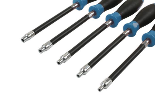 Laser Tools 7616 - ZESTAW WKRĘTAKÓW ELASTYCZNYCH TORX E 5 CZ. E4. E5. E6. E7.