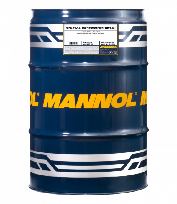 SCT-MANNOL MN7812-60 - OLEJ MANNOL 10W40 60L MOTORBIKE 4T ESTER TECHNOLOGY SL - JASO MA-MA2