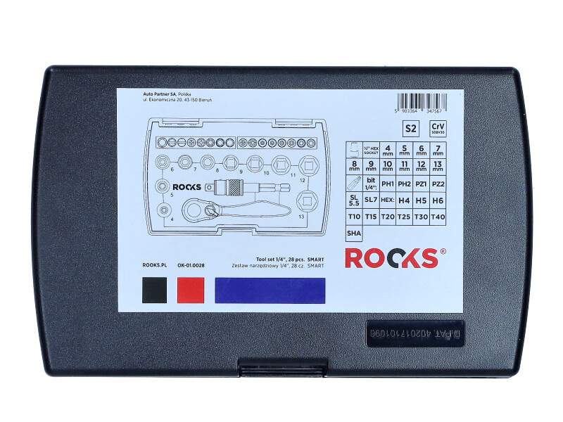ROOKS OK-01.0028 - ZESTAW NARZĘDZIOWY 1-4. 28 CZ  SMART