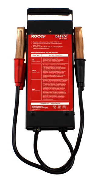 ROOKS OK-03.0023 - TESTER AKUMULATORÓW 6-12V. 100A. 200-1000 CCA. 100 AH