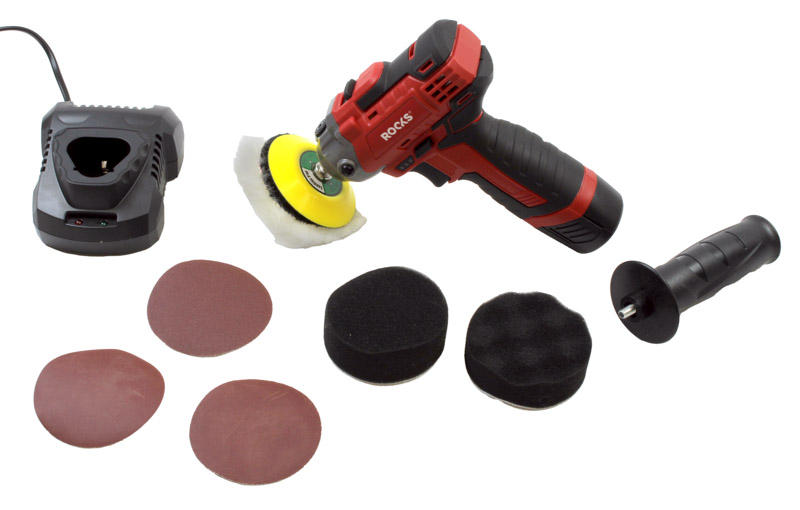 ROOKS OK-03.4065 - 12V AQ-LION SZLIFIERKA I POLERKA 75 MM. 0-8300 RPM. M8