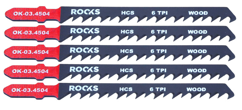 ROOKS T101D - BRZESZCZOT DO WYRZYNARKI HCS. TYP T. DREWNO. 6 TPI X 100 MM. 1 KPL 5 CZ