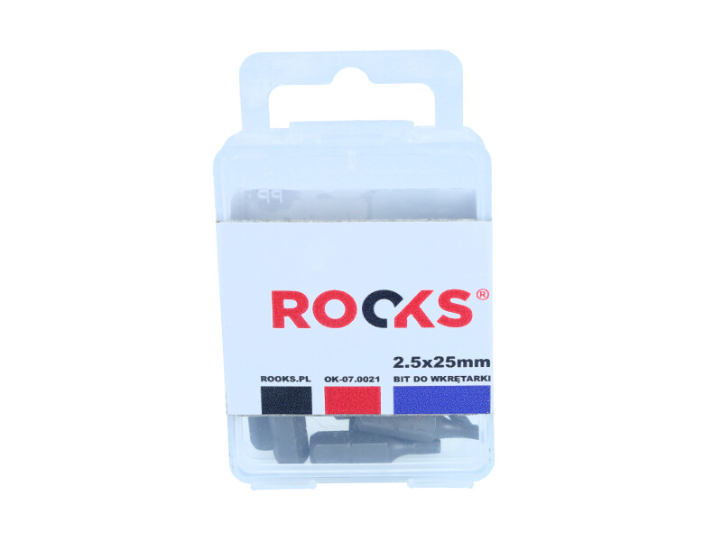ROOKS OK-07.0021 - BIT DO WKRĘTARKI 1-4X 25 MM X HEX 2.5. UDAROWY CVMO-S. KPL 10 CZ.