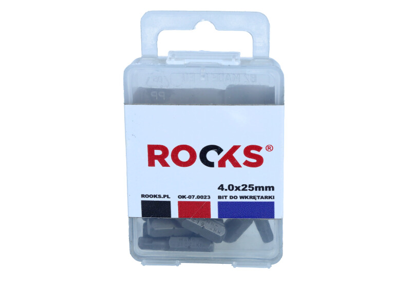 ROOKS OK-07.0023 - BIT DO WKRĘTARKI 1-4X 25 MM X  HEX 4. UDAROWY CVMO-S. KPL 10 CZ.