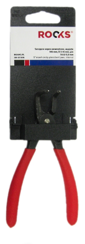 ROOKS DST-52BDI - SZCZYPCE SEGERA WEWNĘTRZNE.WYGIĘTE 140 MM. FI 3-10 MM. PIN SUJ2 0.9 MM