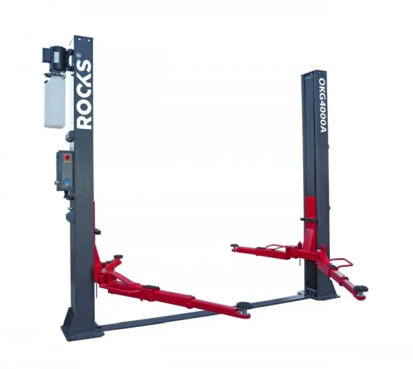 ROOKS OKG-4000A - PODNOŚNIK DWUKOLUMNOWY ELEKTROHYDRAULICZNY AUTOMATYCZNY 4T ŁĄCZONY DOŁEM ARM 3-2 P. 2830MM 400V OKG-4000A ROOKS