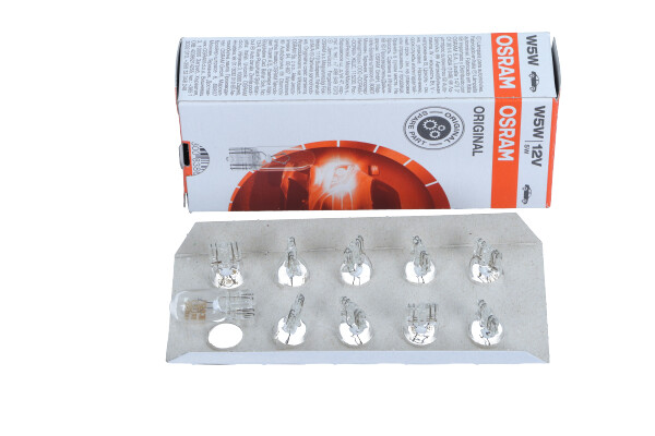 OSRAM 2825 - ŻARÓWKA W5W 12V-5W W2.1X9.5D CAŁOSZKLANA ORIGINAL 12V 10SZT.