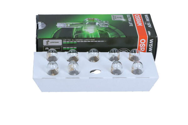OSRAM 2825ULT - ŻARÓWKA W5W 12V-5W W2.1X9.5D CAŁOSZKLANA 10SZT ULTRA LIFE