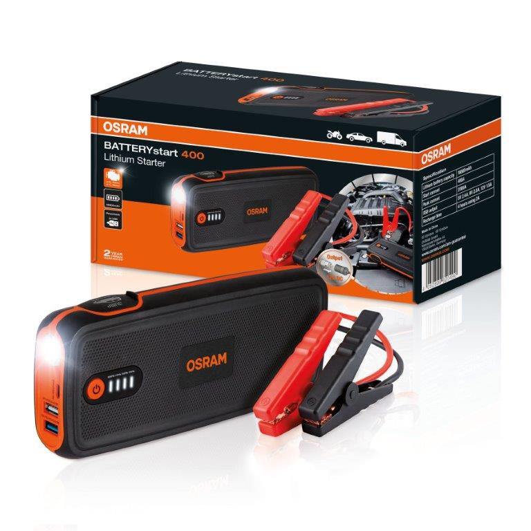 OSRAM OBSL400 - KOMPAKTOWY ROZRUSZNIK LITOWY 400 - 12V 16800 MAH. ROZRUCH. 2000A