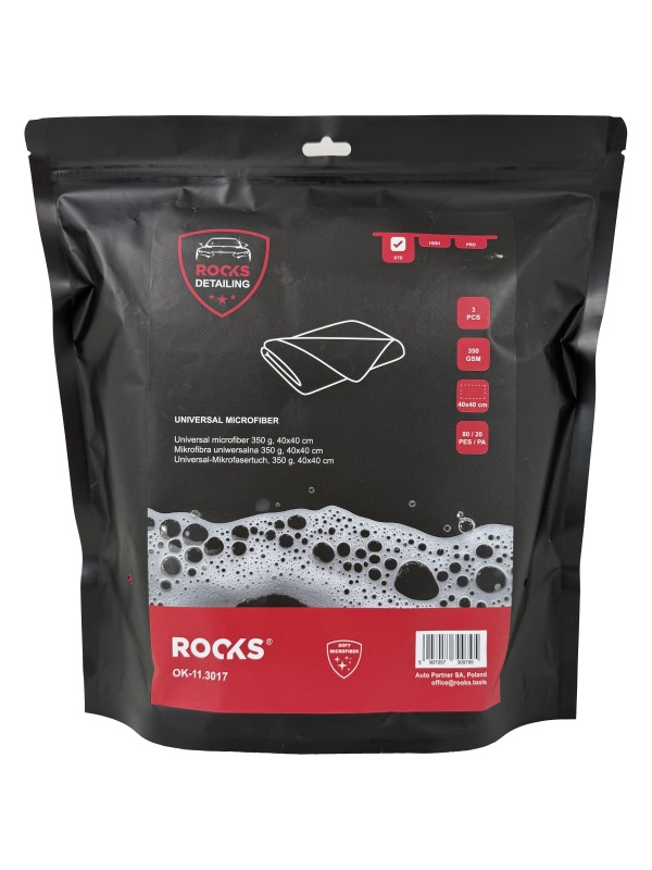 ROOKS OK-11.3017 - MIKROFIBRA UNIWERSALNA 350 G. 40X40 KPL 3SZT