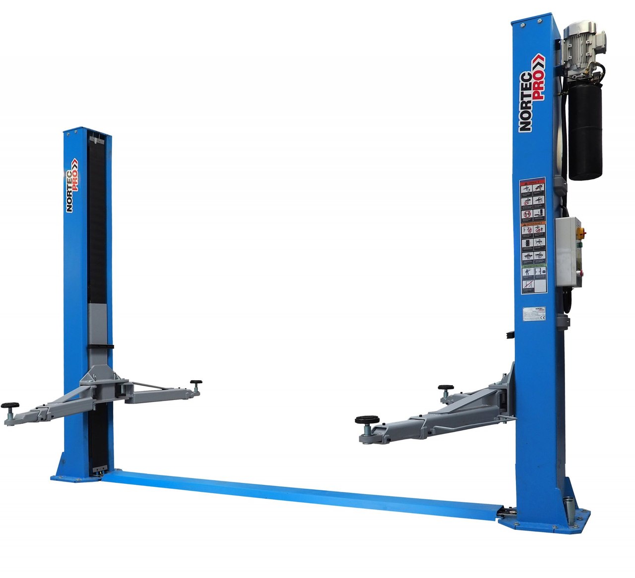 Nortec PD5500 - PODNOŚNIK DWUKOLUMNOWY ELEKTROHYDRAULICZNY AUTOMATYCZNY 5.5T ŁĄCZONY DOŁEM DUŻE BUSY. AUTA ARM 3-3 P. 3300MM 400V PD5500 NORTEC